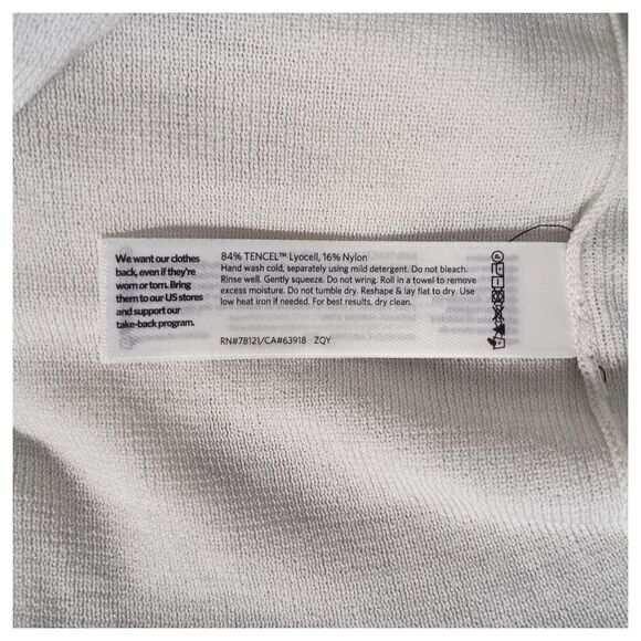 Eileen Fisher Box Top XL Womens White Basic Hi-Low Hem Pullover Casual Solid - Picture 6 of 6